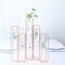 19-Inch long 5 Rose Gold Jointed Geometric Flower Vase Holders Glass Test Tubes